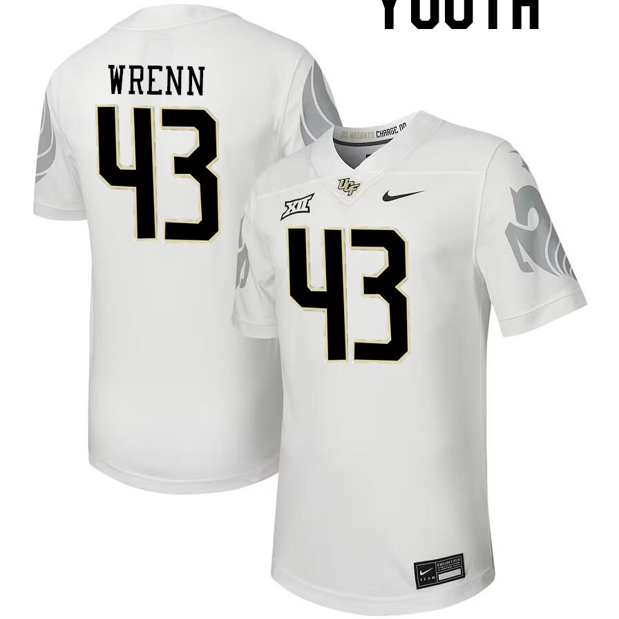 Youth #43 Tyler Wrenn UCF Knights Big 12 Conference College Football Jerseys Stitched-Black